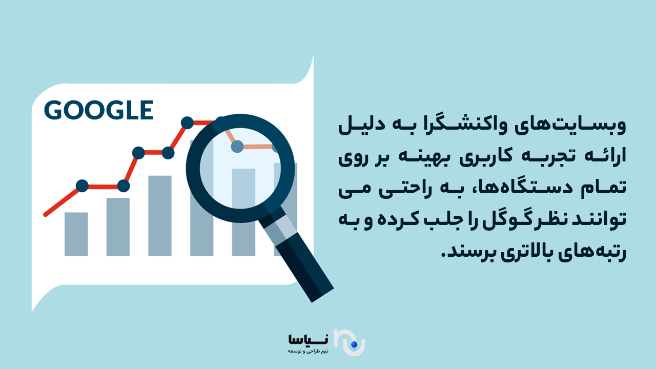نقش وبسایت های واکنش گرا در جلب نظر گوگل